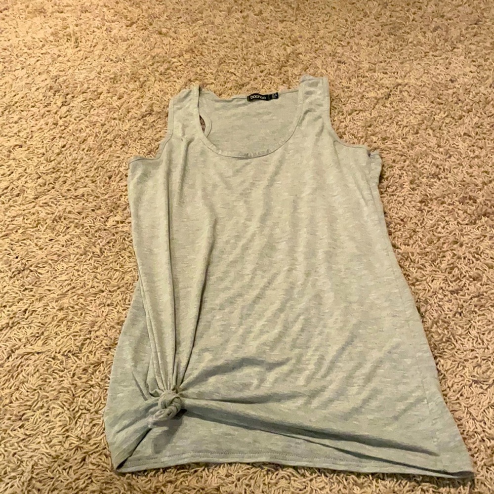 Boohoo Light Grey Tank top